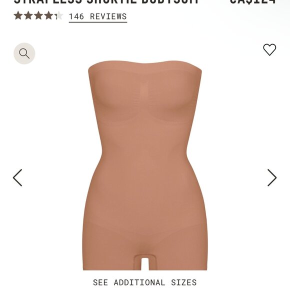 Skims Strapless Shortie Bodysuit - Picture 1 of 4